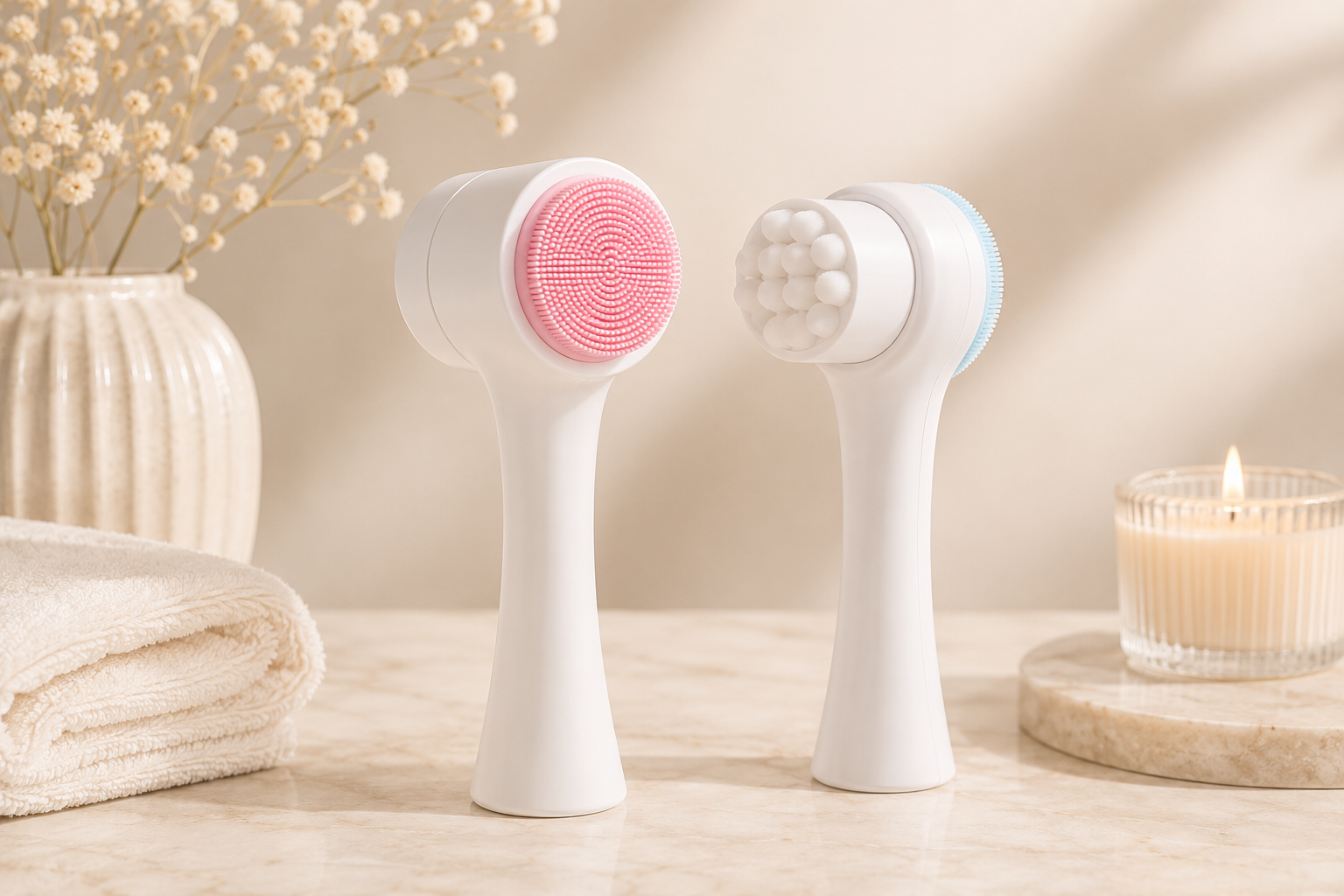 Brosse Soléa Double Action nettoyante